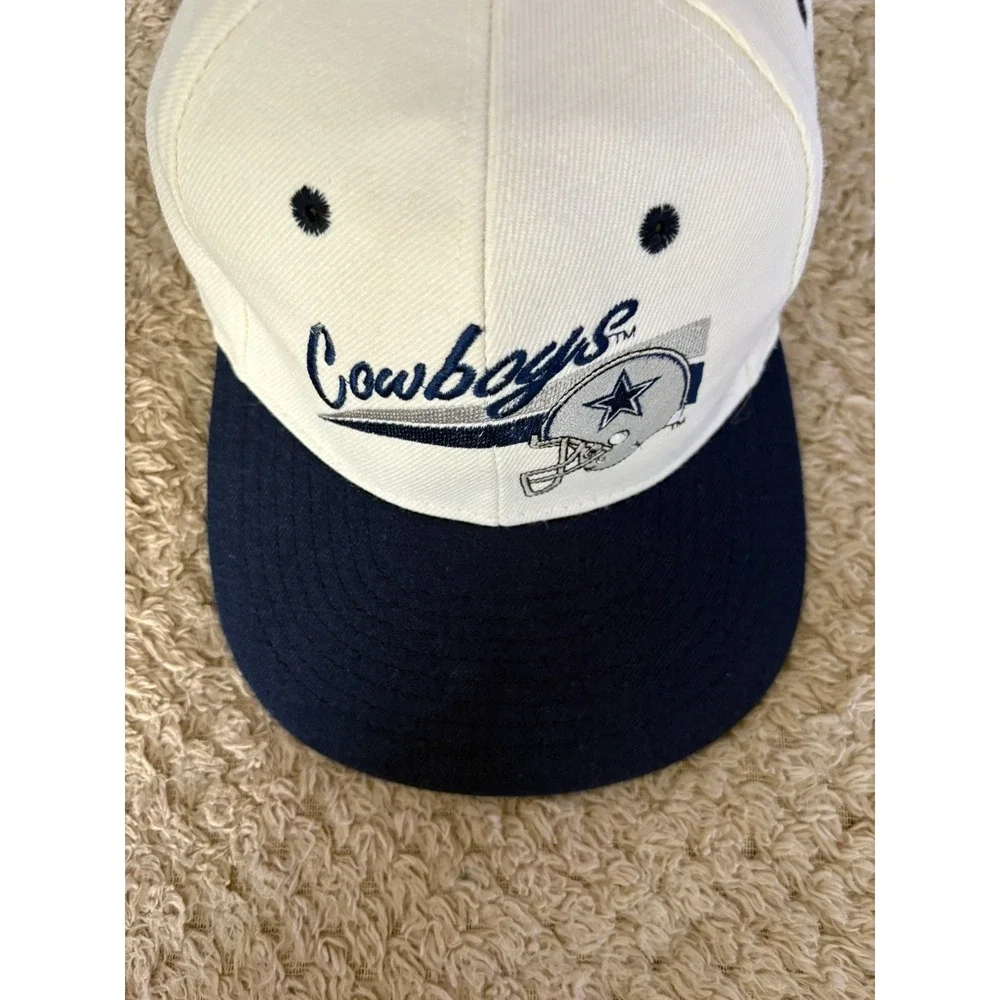 Vintage 1990s Dallas Cowboys Hat Cap ANNCO Script Fitted Size 7 Brand New